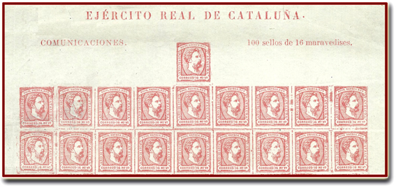 Fig. 2 – Cabecera de la hoja del verdadero sello Carlista de Cataluña 