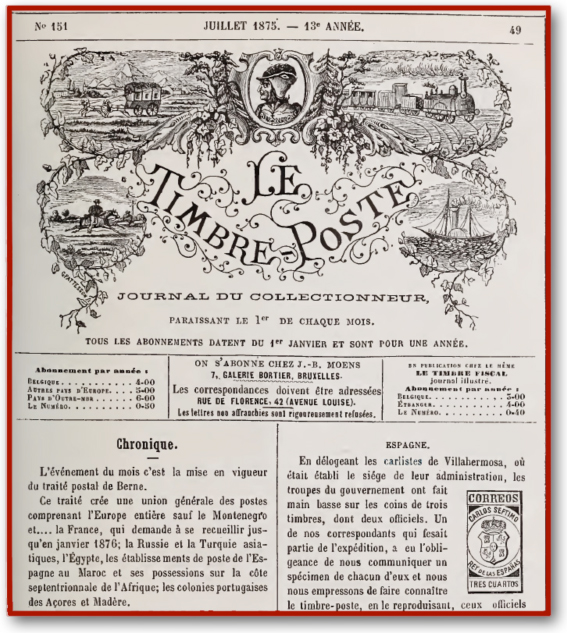 Fig. 4 – Cabecera de la hoja del verdadero sello Carlista de Cataluña 