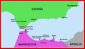 Fig. 1 Enclaves españoles en el norte de Africa
